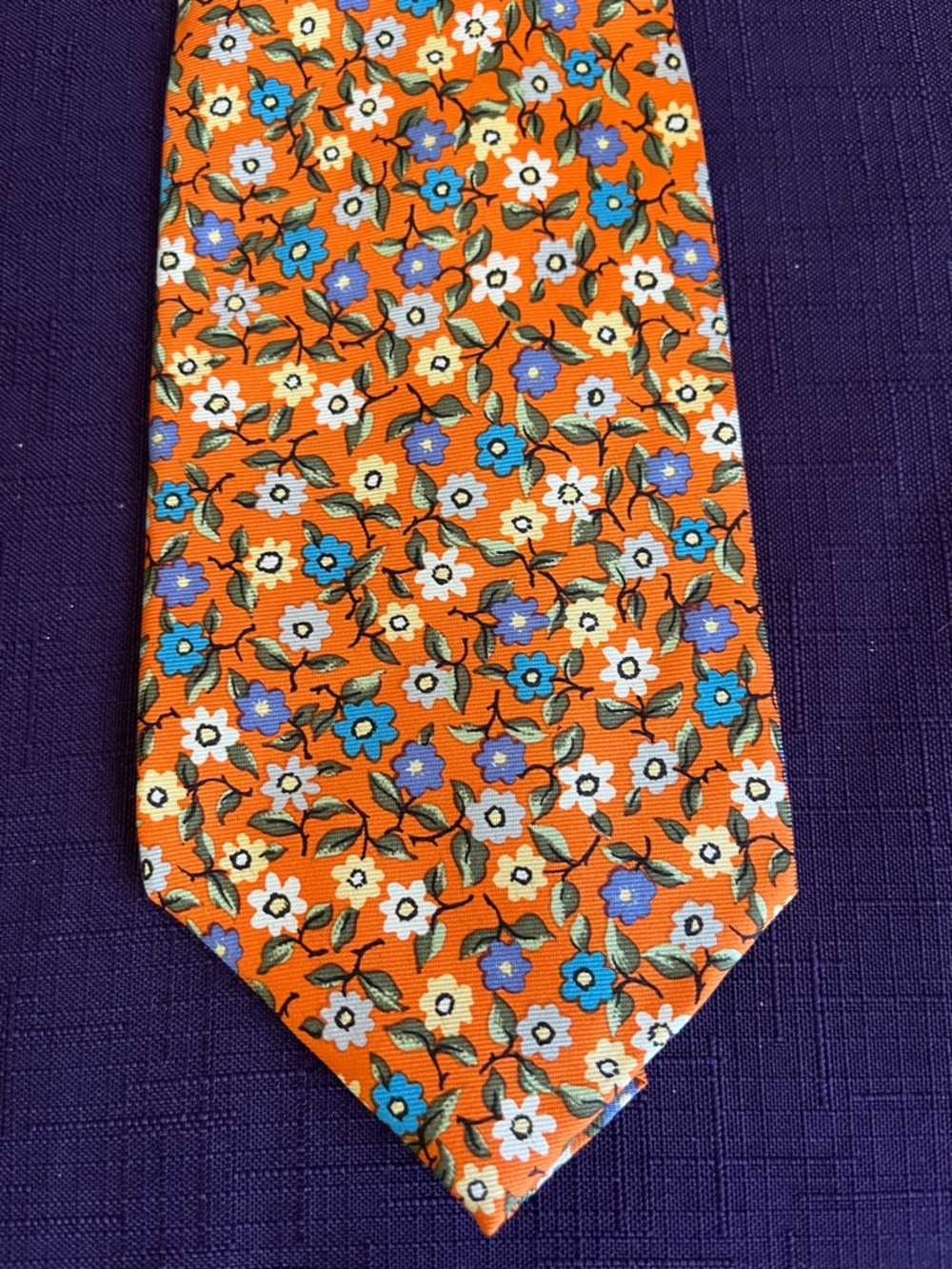 Ralph Lauren Floral Tie Orange Mens